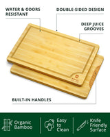 Royal Craft Wood Cutting Board Set Cutting Board Set of 3, Bamboo