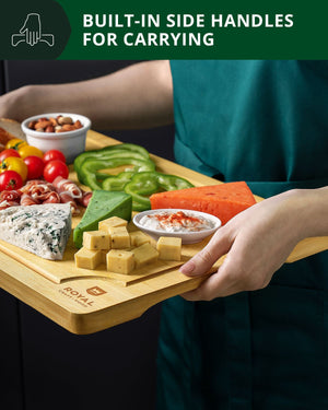 Royal Craft Wood Cutting Board Set Cutting Board Set of 3, Bamboo