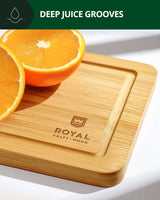 Royal Craft Wood Cutting Board Set Cutting Board Set of 3, Bamboo