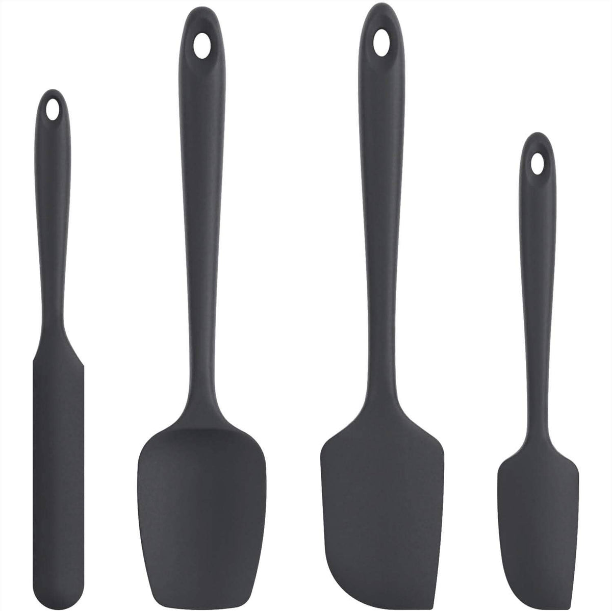 DailySale Kitchen Tools & Gadgets Black U-Taste Silicone Spatula Set with 480 Degrees Fahrenheit Heat Resistant
