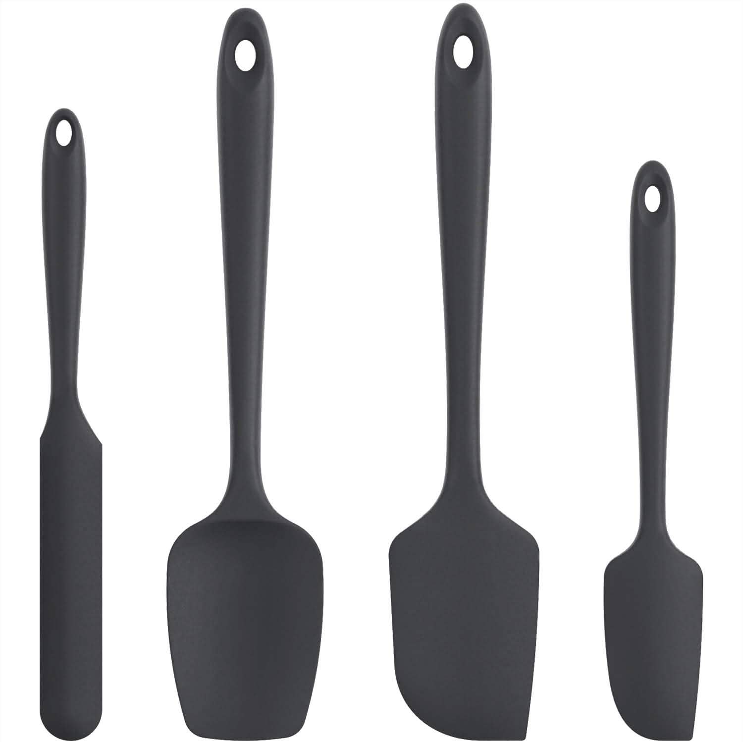 DailySale Kitchen Tools & Gadgets Black U-Taste Silicone Spatula Set with 480 Degrees Fahrenheit Heat Resistant