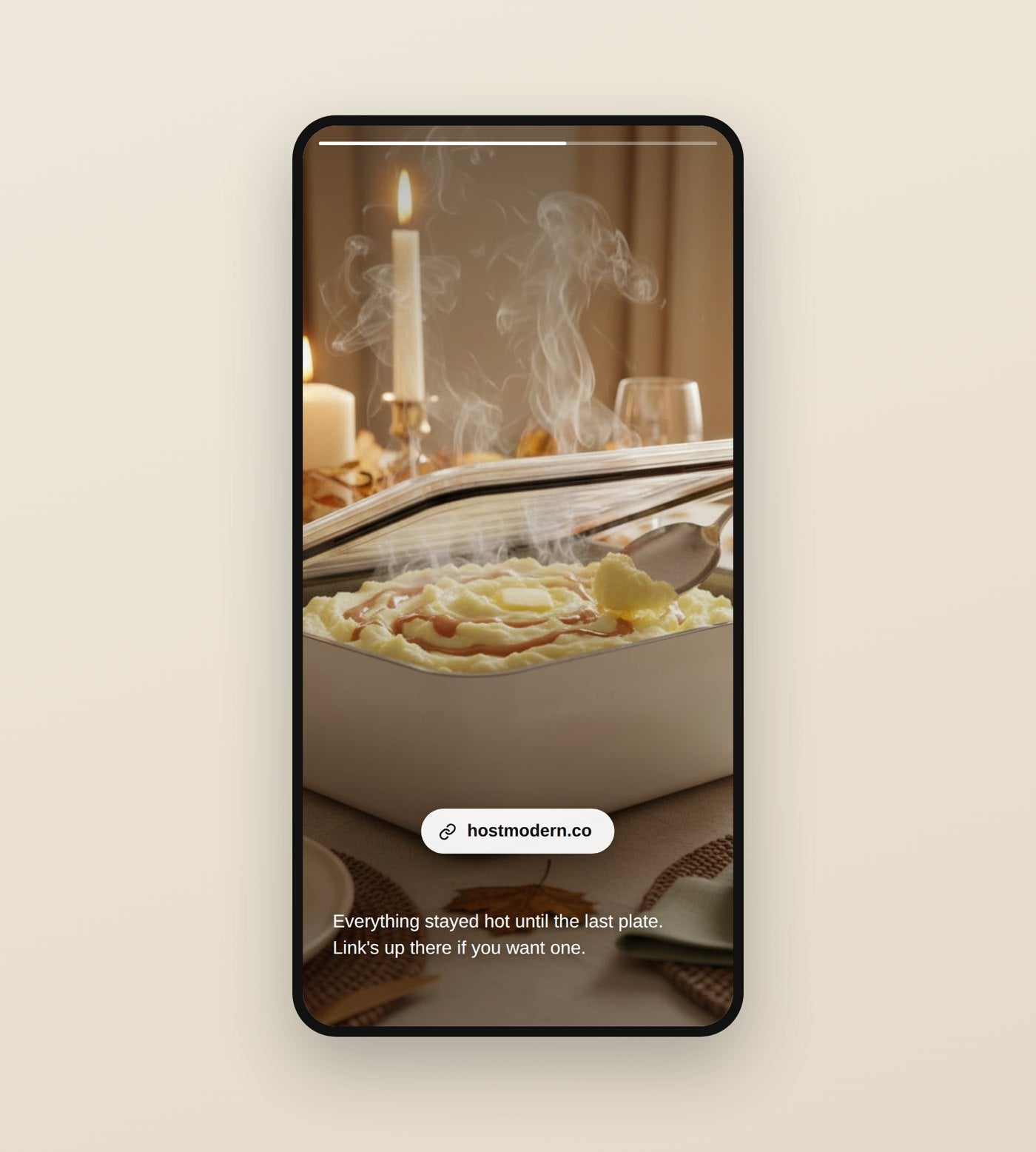 Instagram Story example — The link sticker